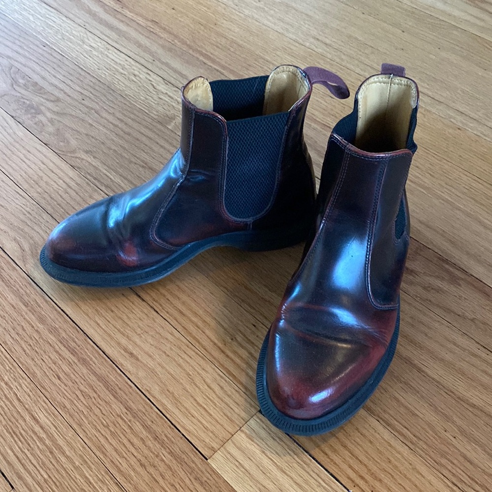 Ruby Red Dr. Martens Chelsea Boots